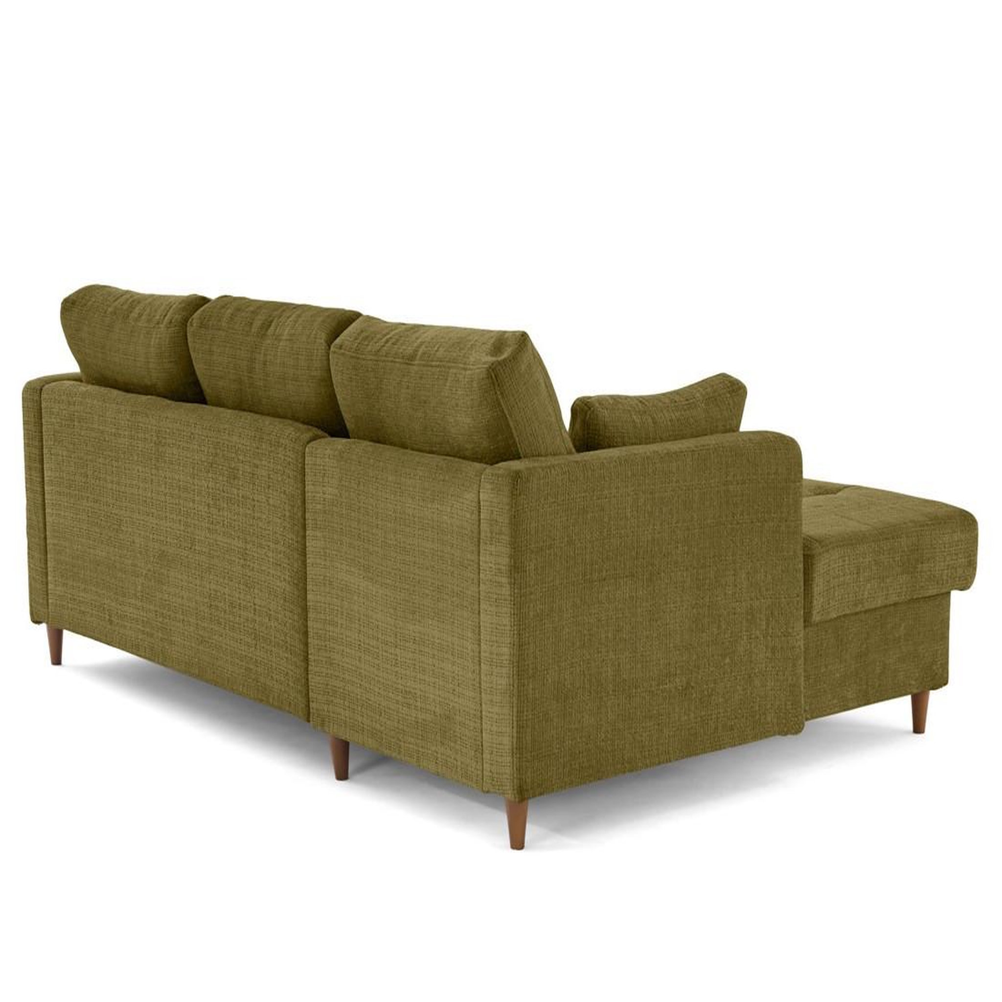 Voir la diapositive 5 : BEST MOBILIER Anna - canapé d'angle gauche 4 places convertible avec coffre en velours texturé