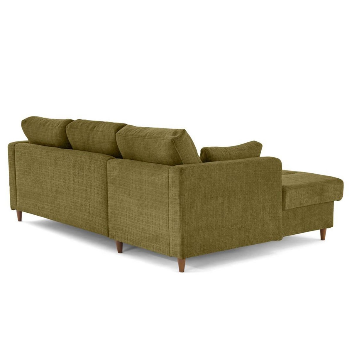 LISA DESIGN Anna - canapé d'angle gauche 4 places convertible avec coffre en velours texturé