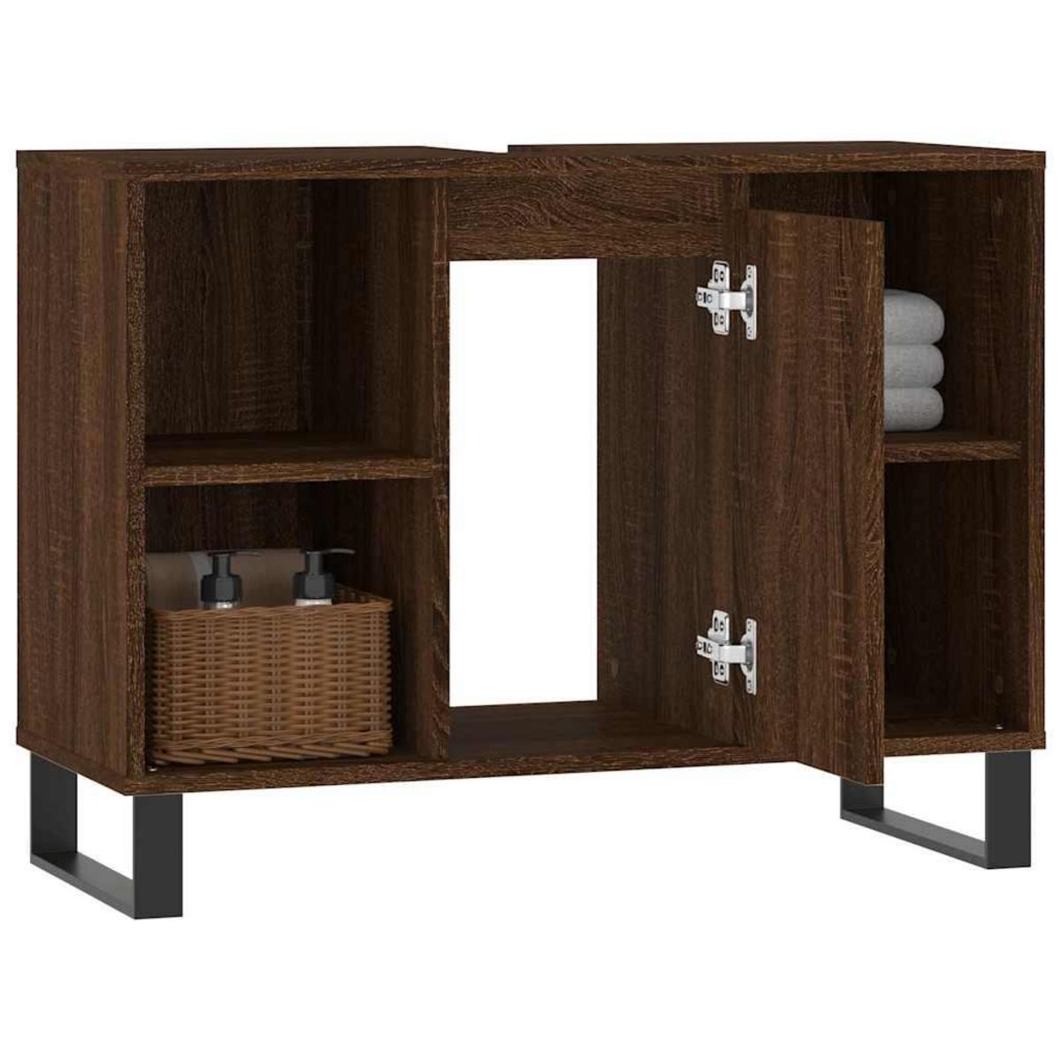 VIDAXL Armoire salle de bain chene marron 80x33x60cm bois d'ingenierie