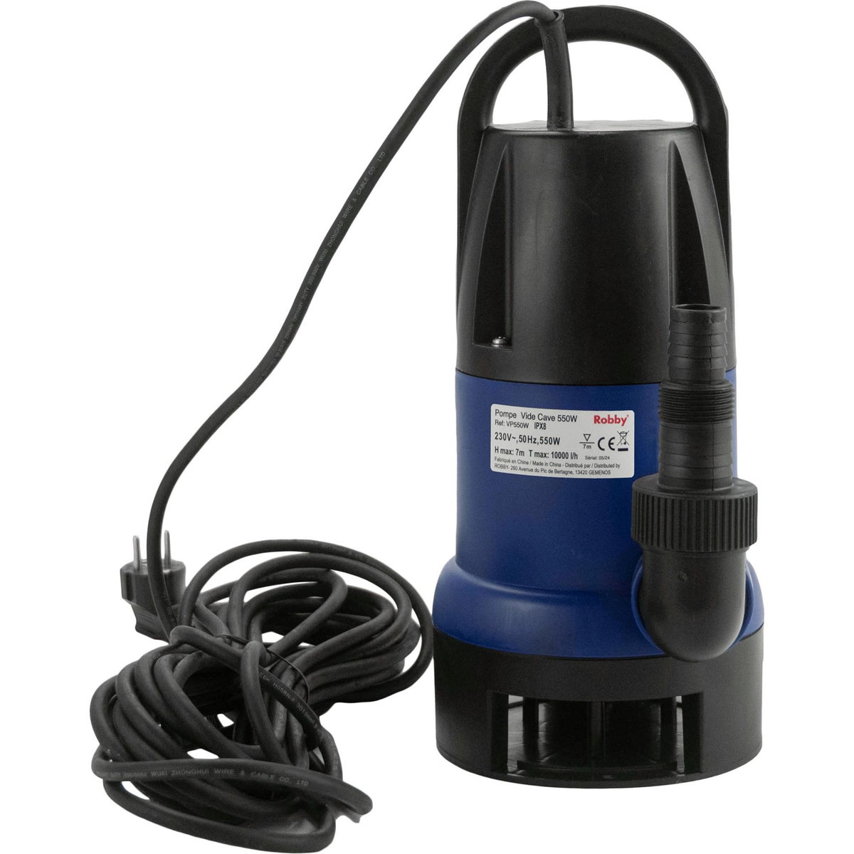 Robby Pompe immergée automatique à flotteur intégré 550w - vp550w