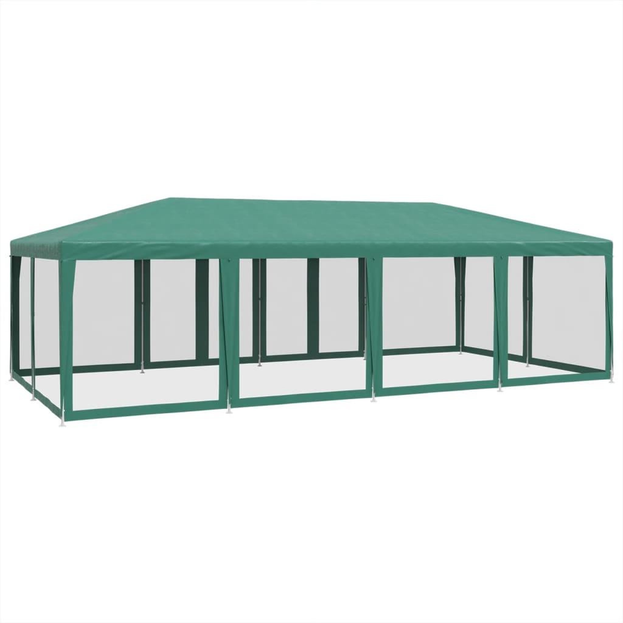 Voir la diapositive 5 : VIDAXL Tente de fete avec 12 parois laterales en maille vert 8x4m PEHD
