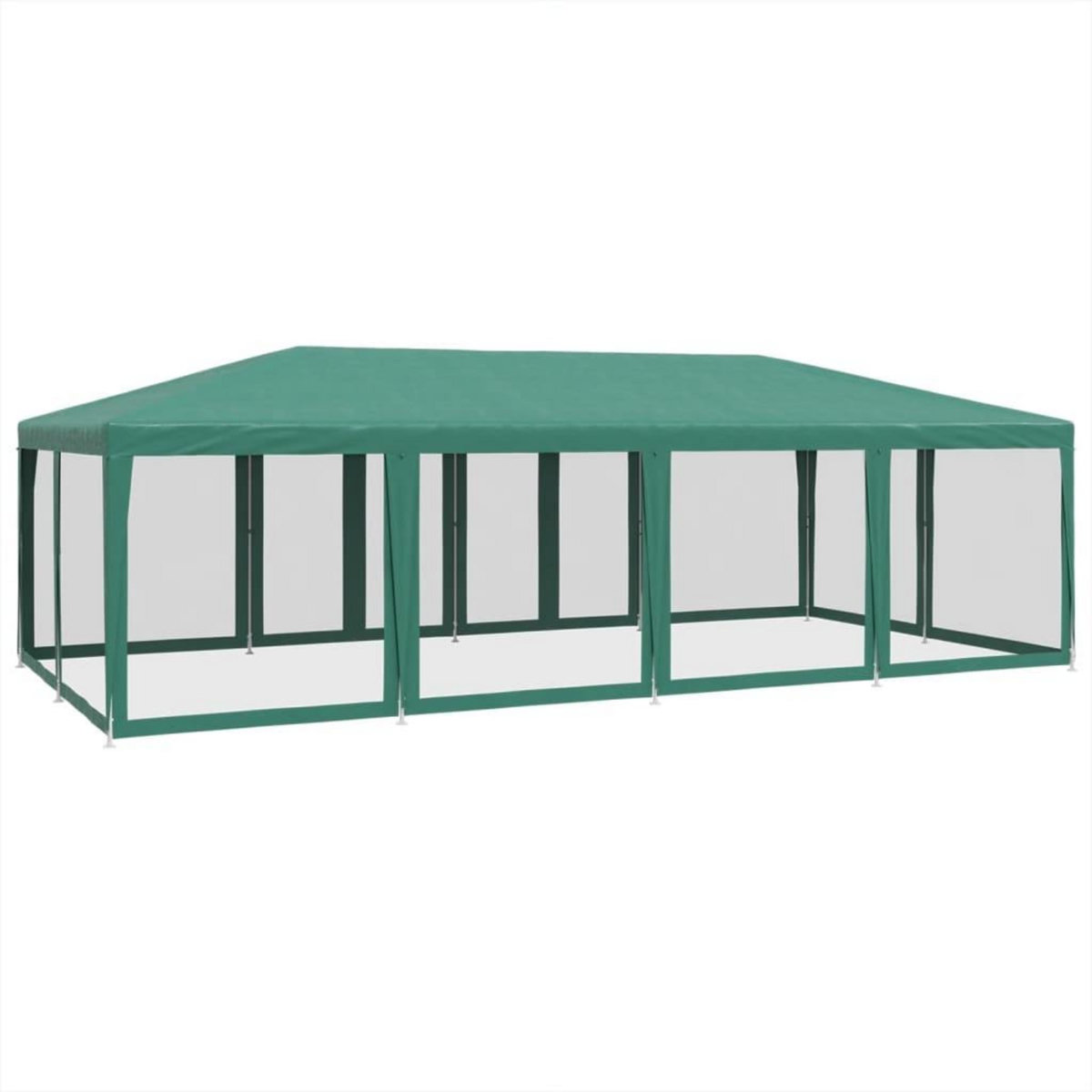 VIDAXL Tente de fete avec 12 parois laterales en maille vert 8x4m PEHD