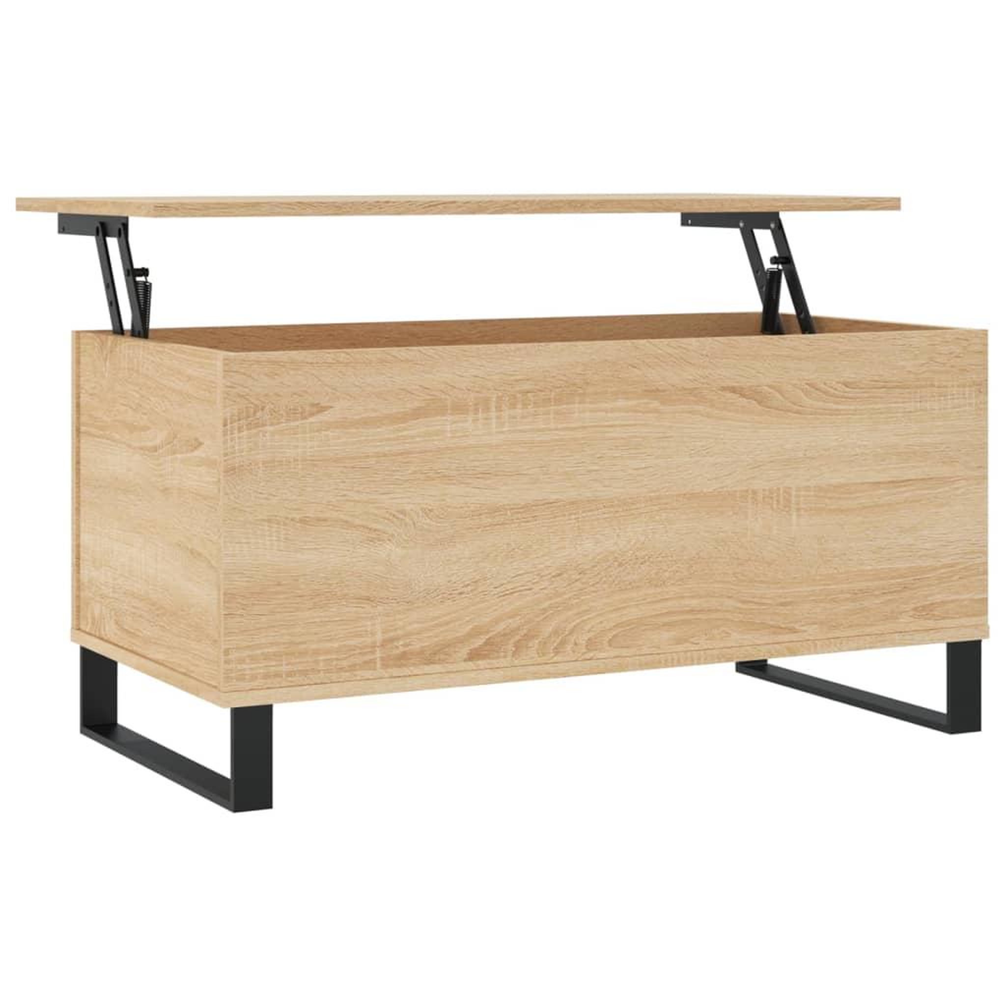 Voir la diapositive 2 : VIDAXL Table basse Chene sonoma 90x44,5x45 cm Bois d'ingenierie