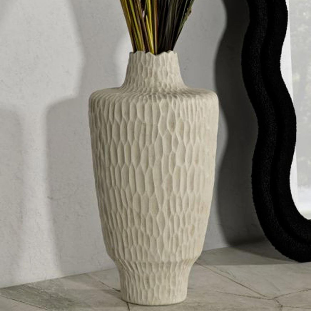 Paris Prix Vase Design  Shade  57cm Crème