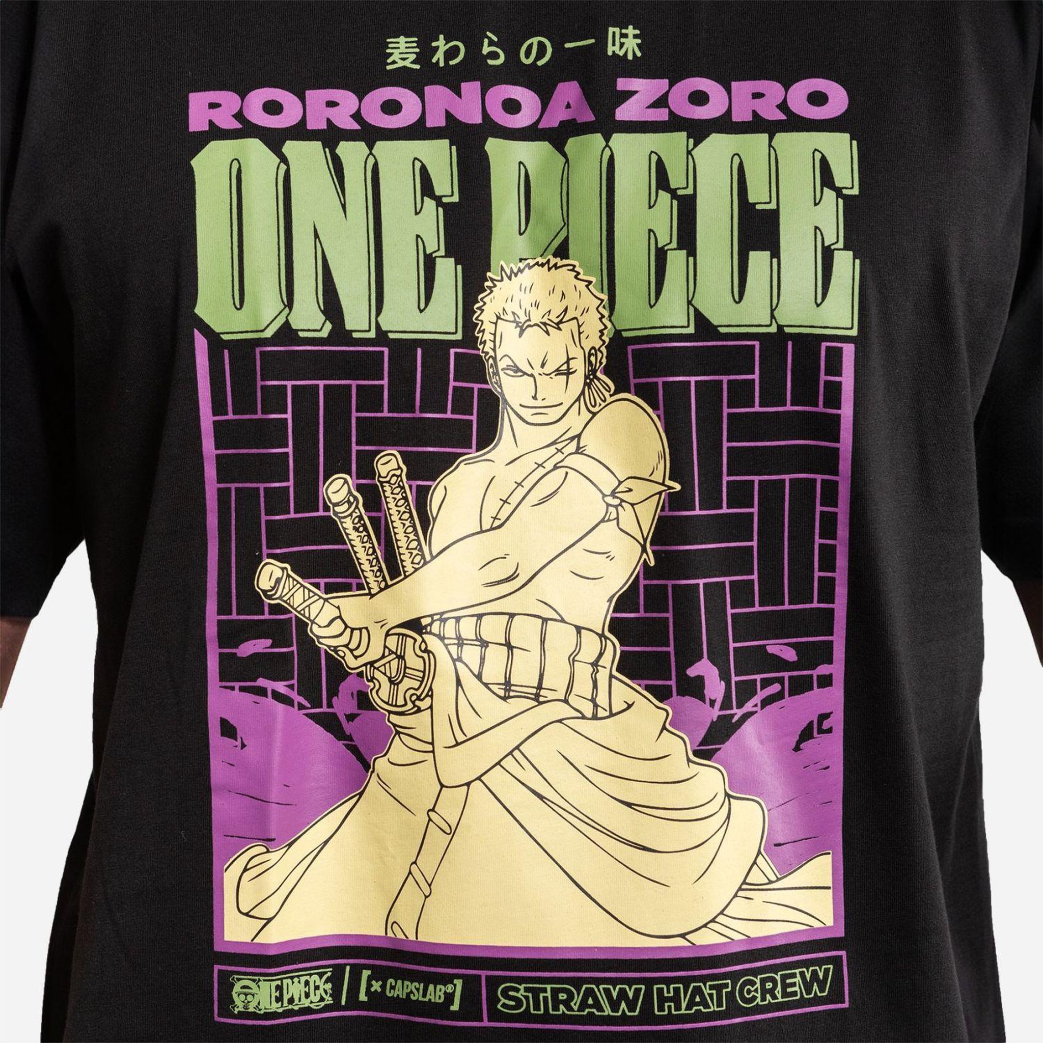 Voir la diapositive 2 : CAPSLAB T-shirt homme confort fit avec print One Piece Zoro