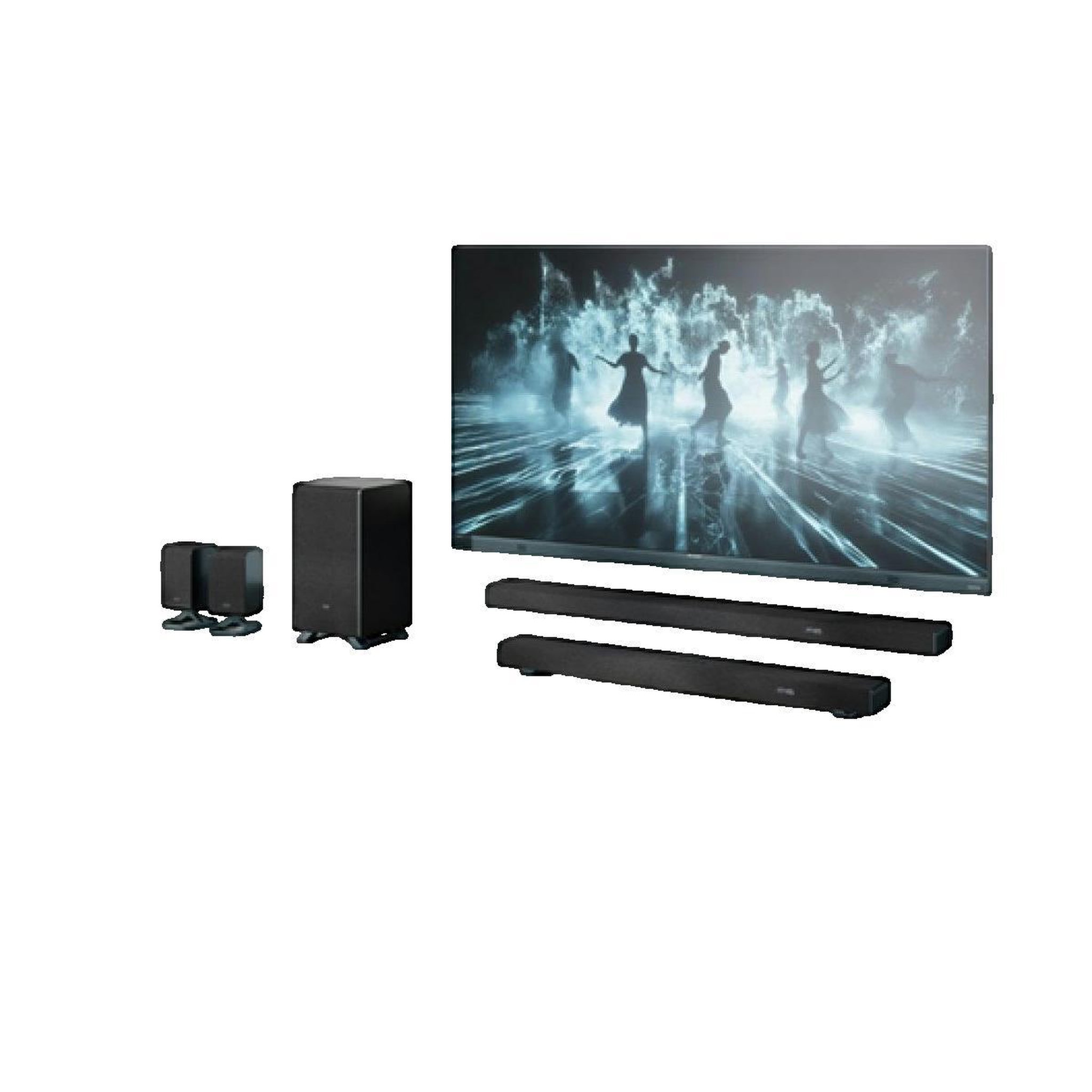 Voir la diapositive 3 : Sharp Haut-parleurs arrière sans fil Sharp HT-SPR52021(BK) 200W