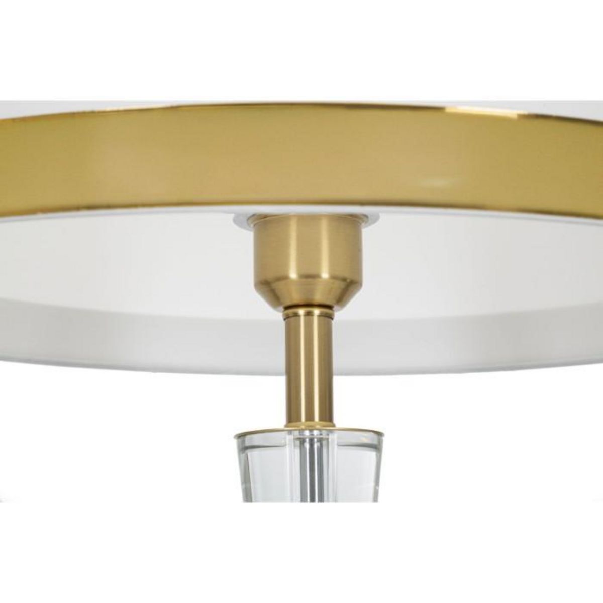 Paris Prix Lampadaire en Verre  Cristal  153cm Blanc & Or