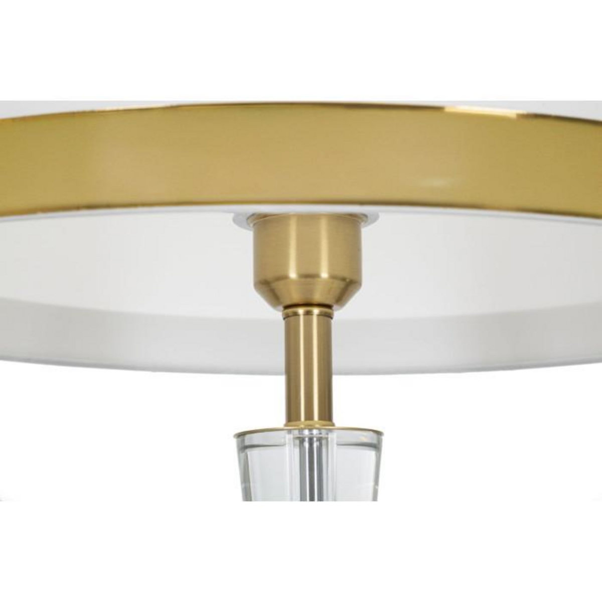 Paris Prix Lampadaire en Verre  Cristal  153cm Blanc & Or