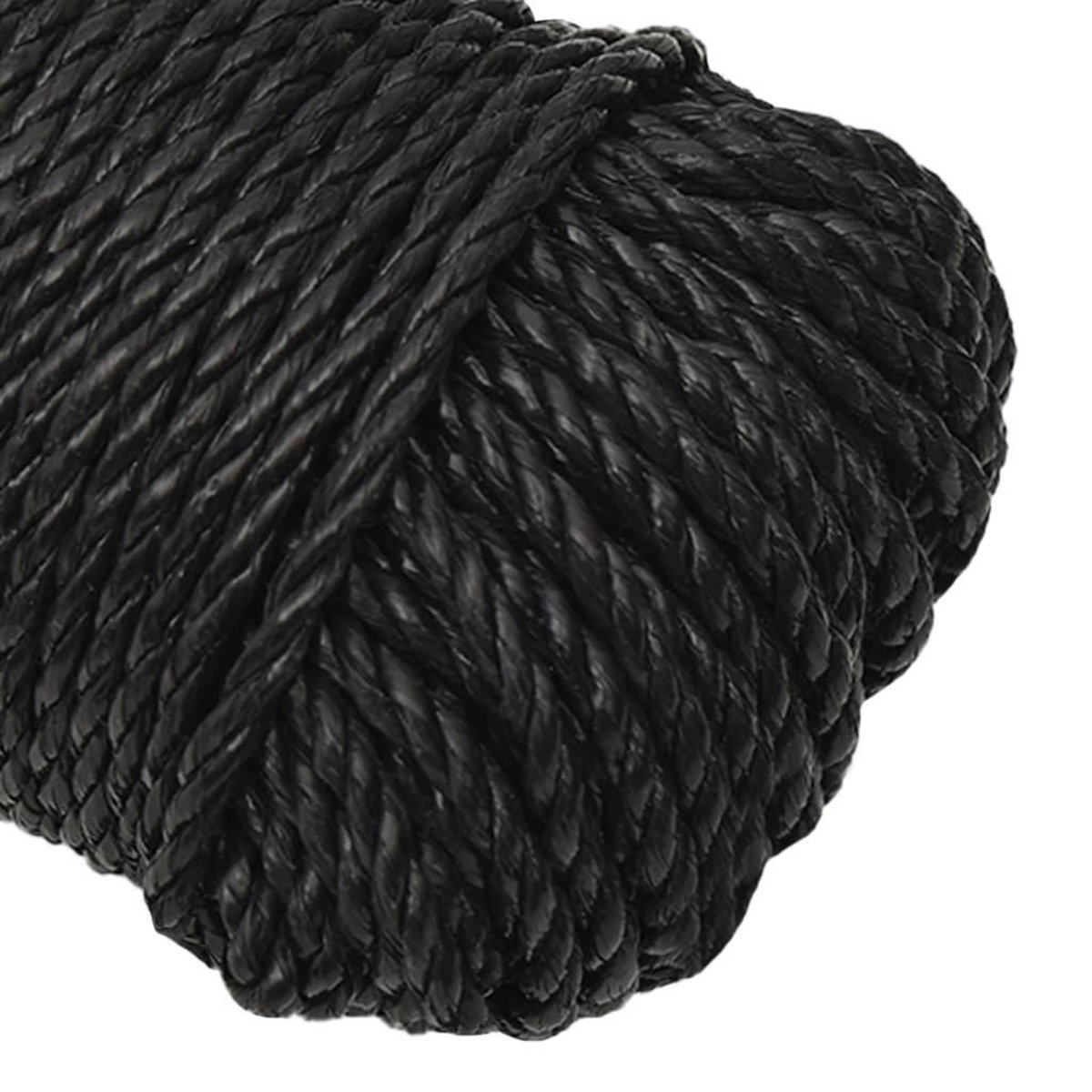 VIDAXL Corde de travail Noir 8 mm 25 m polypropylene