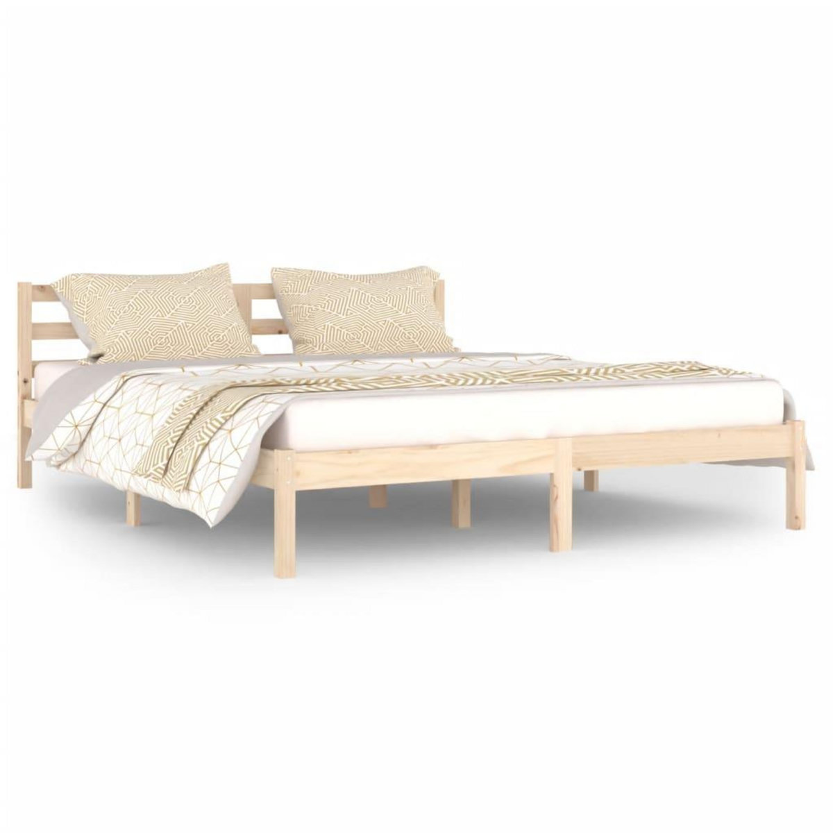 VIDAXL Cadre de lit sans matelas bois massif de pin 160x200 cm