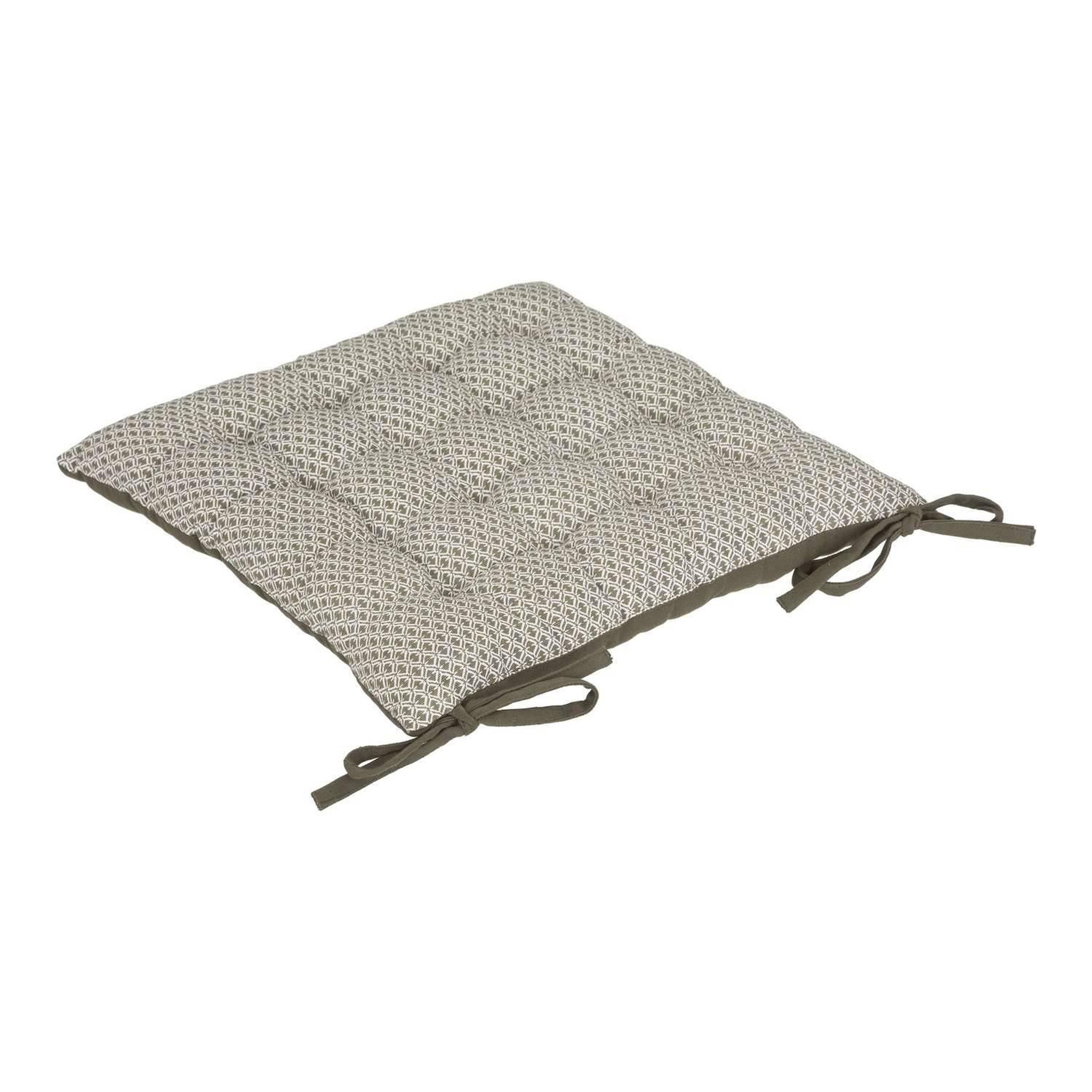 ATMOSPHERA Galette de chaise otto. Coloris disponibles : Gris