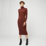 Voir la diapositive 1 : INEXTENSO Robe mi-longue marron femme