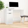 Voir la diapositive 3 : VIDAXL Bureau Blanc 100x50x75 cm Bois d'ingenierie