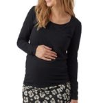 MAMALICIOUS T shirt de Grossesse Manches  ongues  Mamalicious Emma. Coloris disponibles : Noir