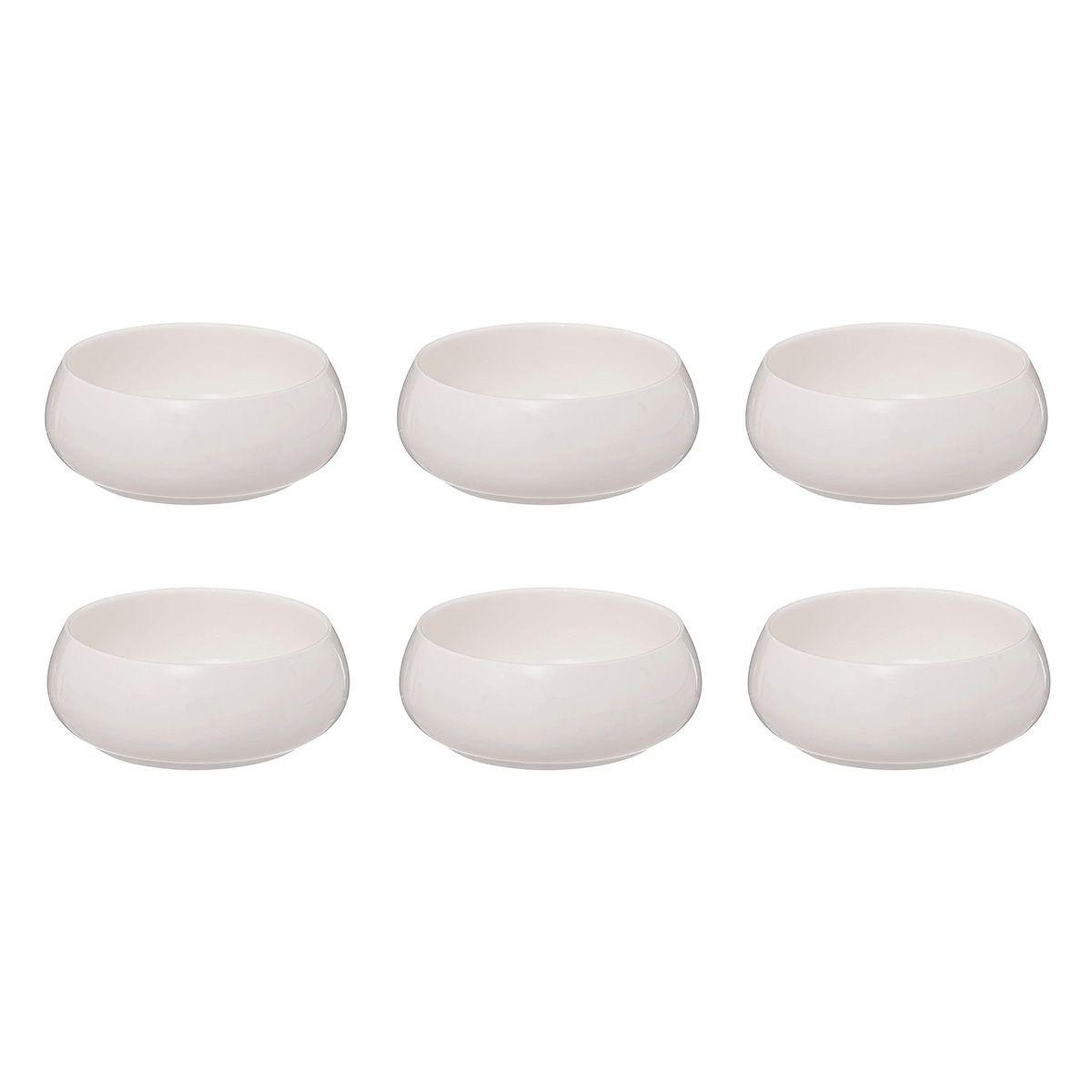 SECRET DE GOURMET Lot de 6 coupelles en porcelaine  nora  15cm blanc