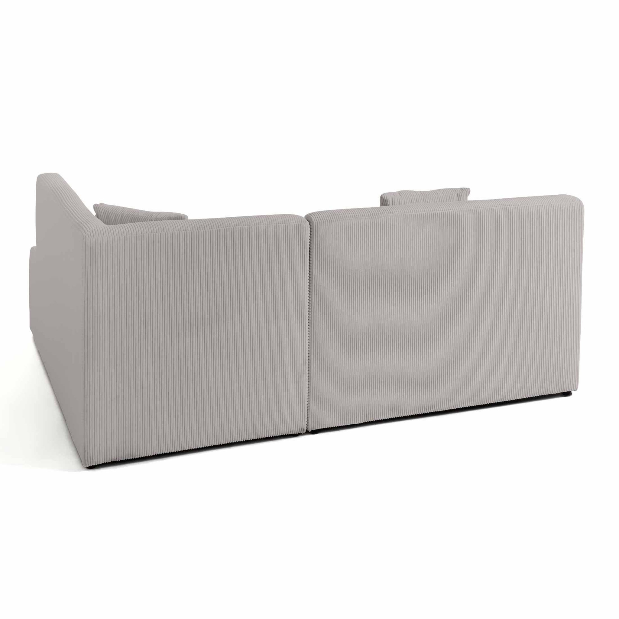 Voir la diapositive 4 : LISA DESIGN Onyx - canapé modulable d'angle droit - 5 places - en velours côtelé