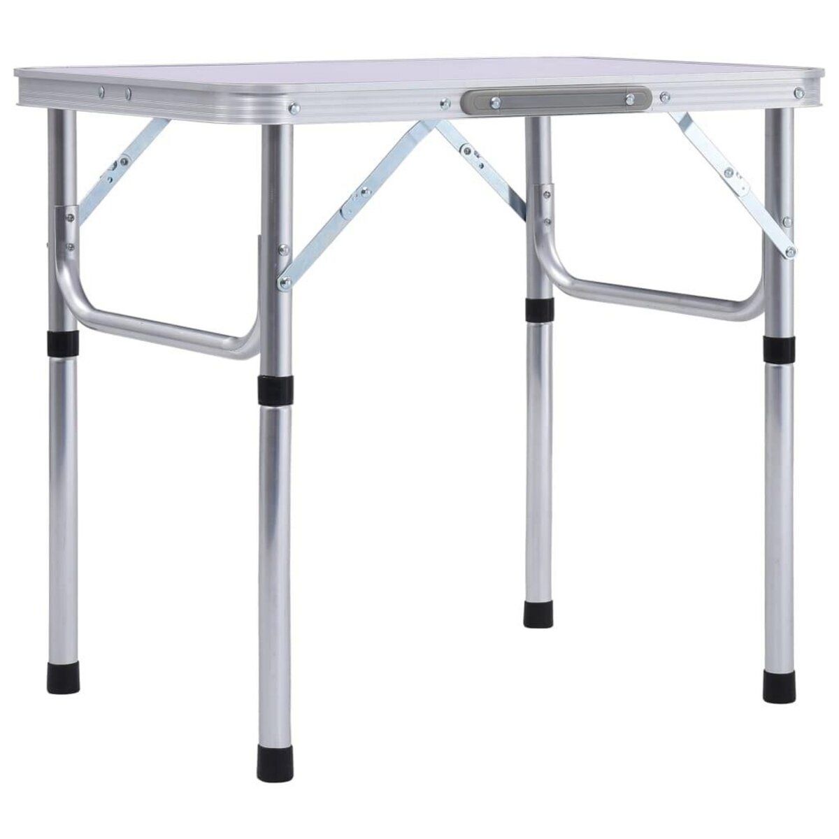 VIDAXL Table pliable de camping Blanc Aluminium 60x45 cm
