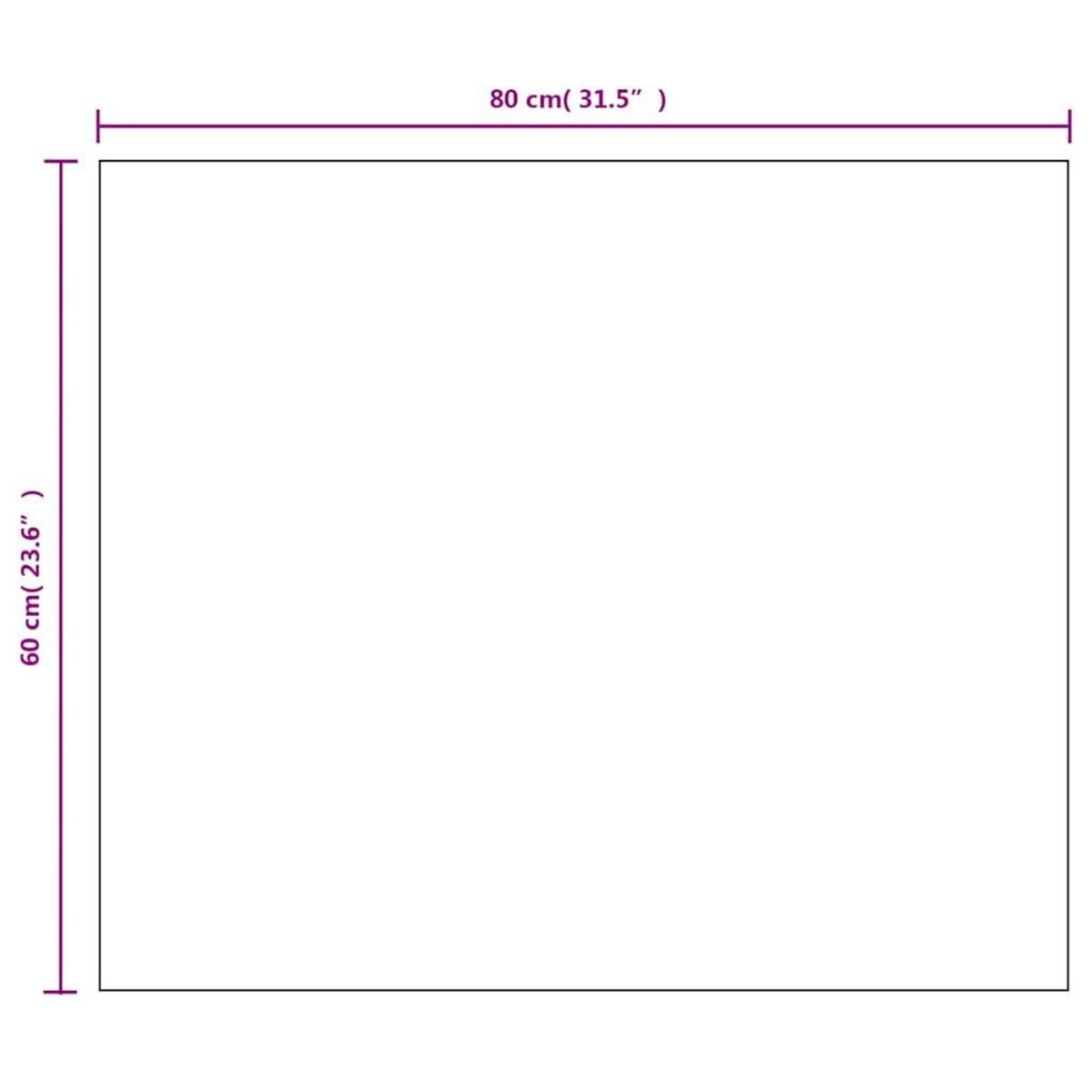 VIDAXL Miroir sans cadre 80x60 cm Verre