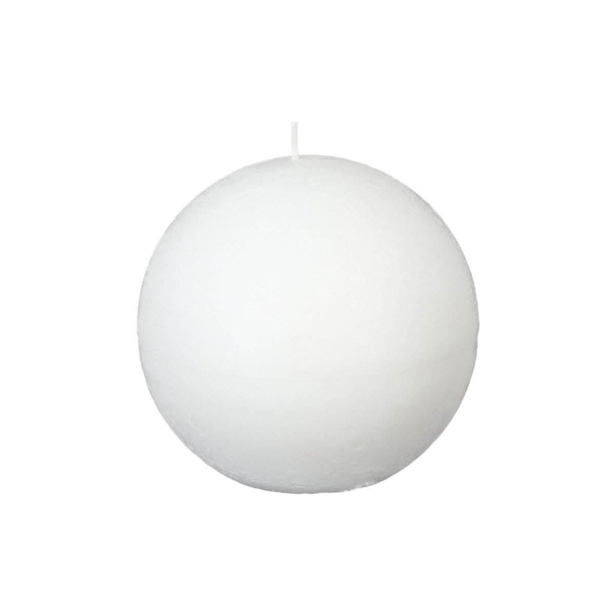 TOILINUX Lot 2x Bougie boule Rustic - Diam. 10 cm - Blanc