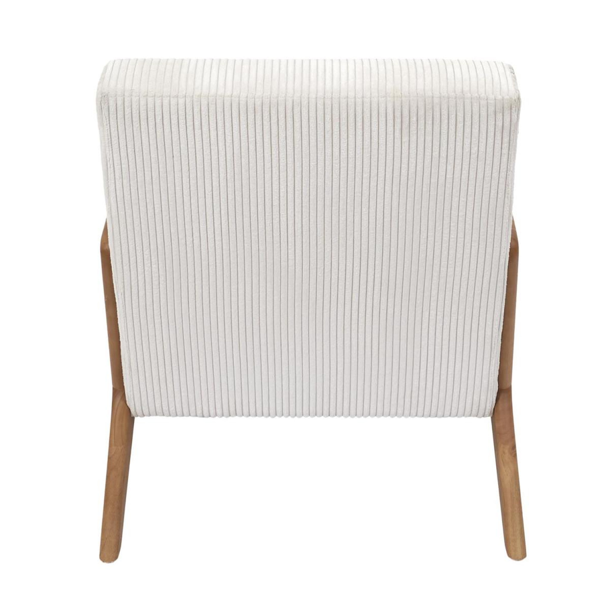 Voir la diapositive 5 : The Home Deco Factory Fauteuil Côtelé Design  Scott  75cm Beige
