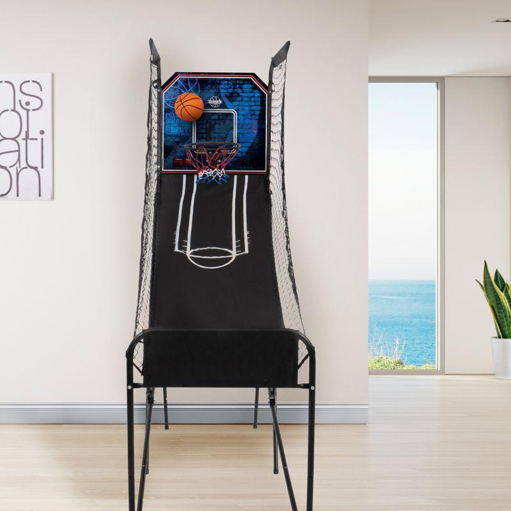 Voir la diapositive 2 : BUMBER Panier de basket pliable Monoshot SAN DIEGO avec Compteur de point électronique