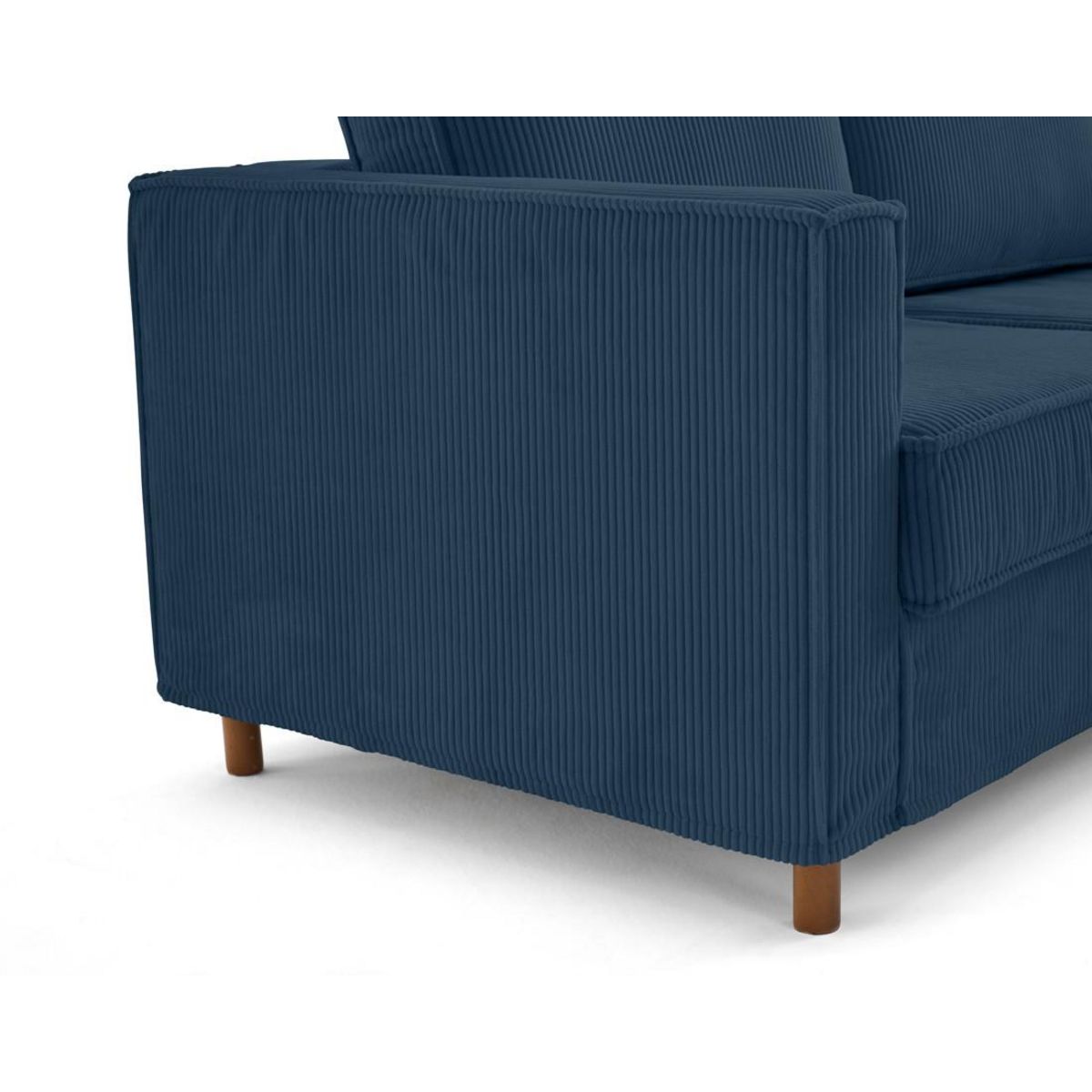 LISA DESIGN Jake - canapé déhoussable d'angle droit 5 places en velours côtelé