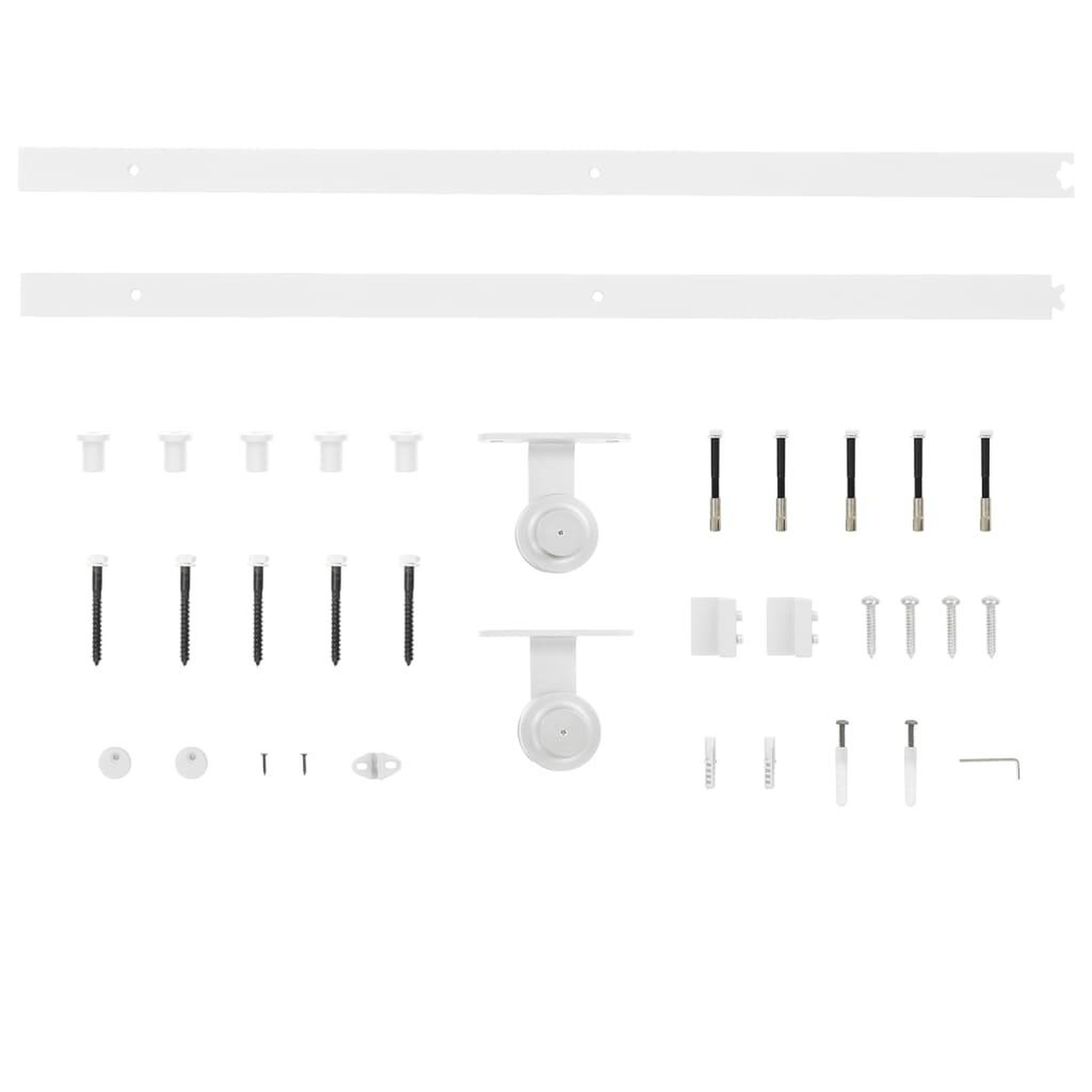 Voir la diapositive 4 : VIDAXL Kit de quincaillerie de porte coulissante 183 cm Acier Blanc