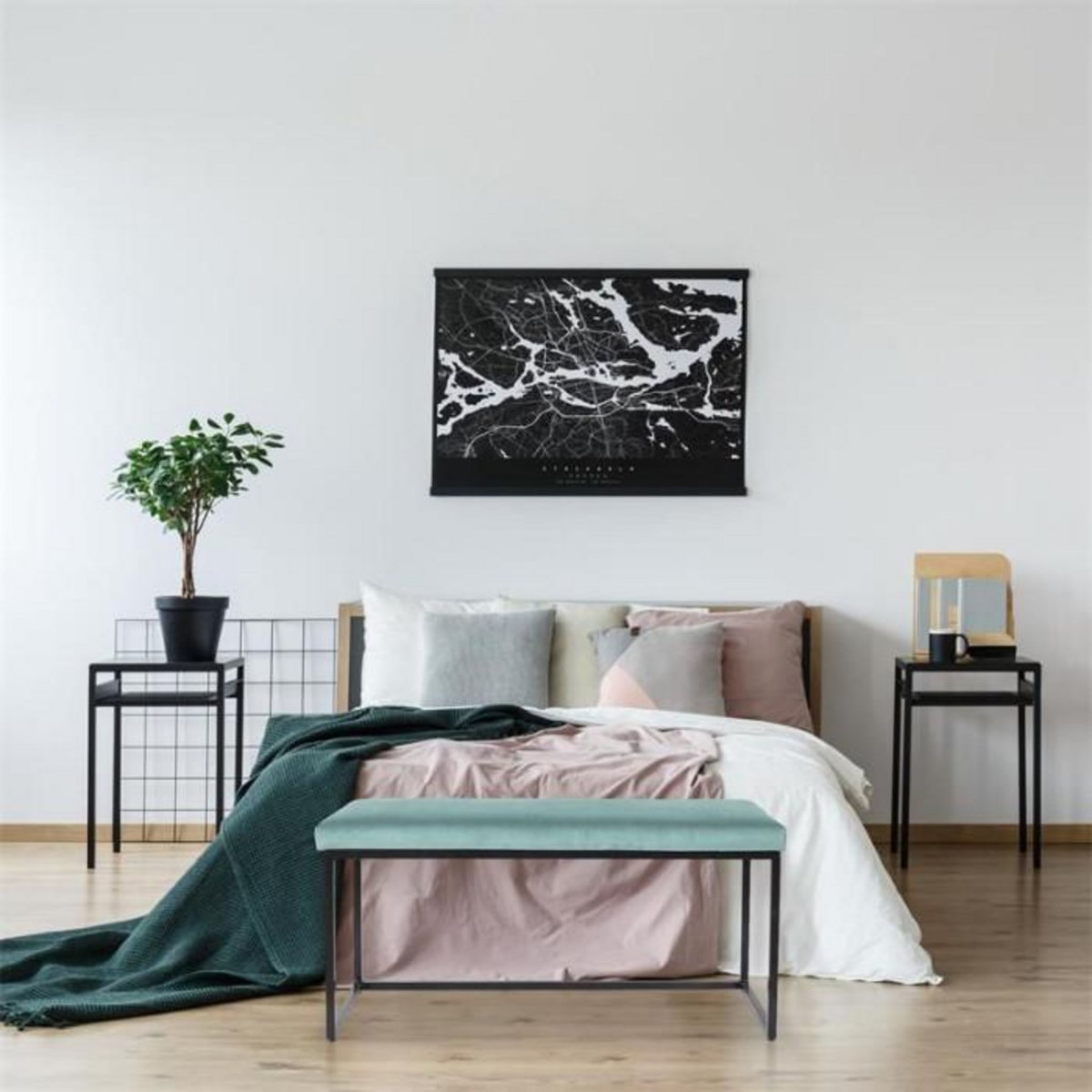 Paris Prix Banc Design  Giulia  100cm Bleu