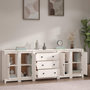 Voir la diapositive 3 : VIDAXL Buffet Blanc 230x35x80 cm Bois massif de pin