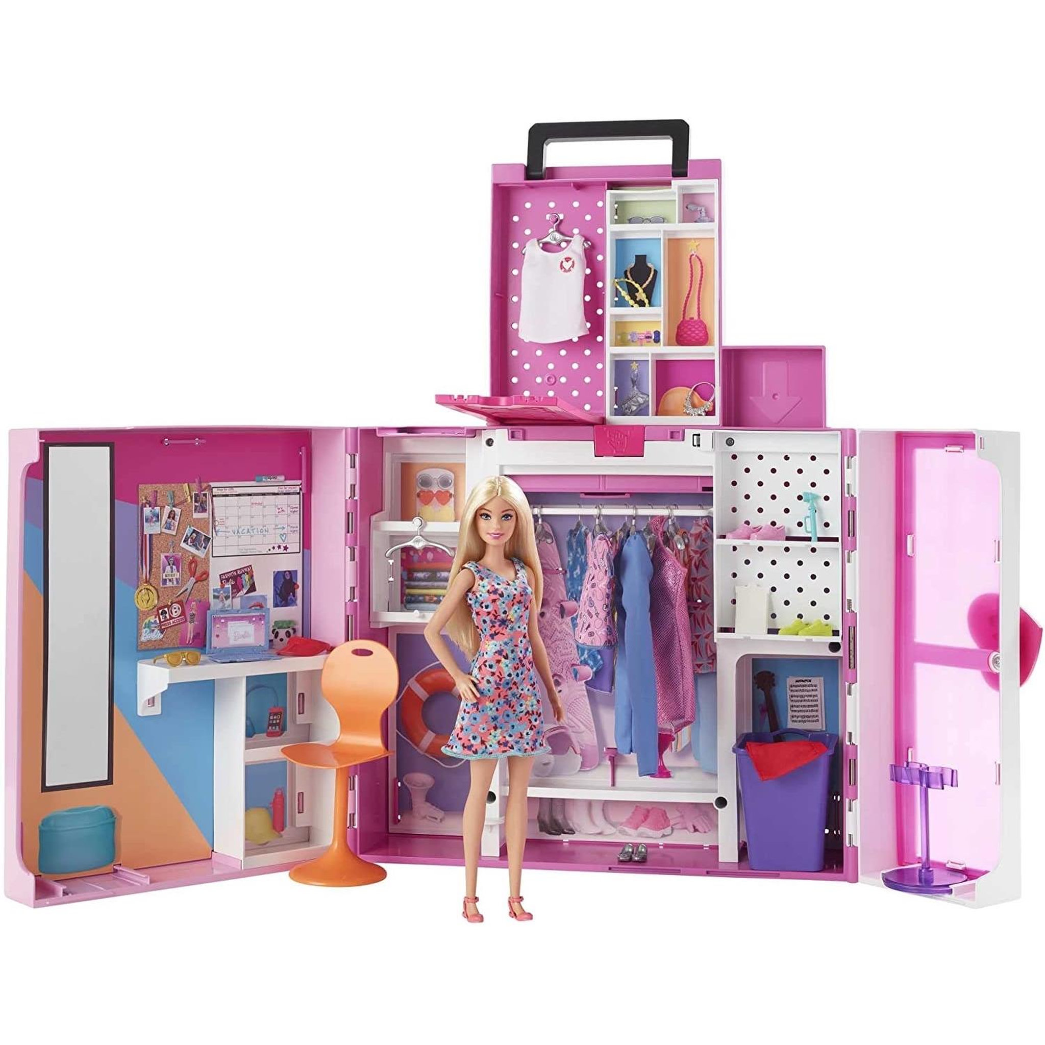 Voir la diapositive 2 : MATTEL Dressing Barbie Mattel rose avec accessoires