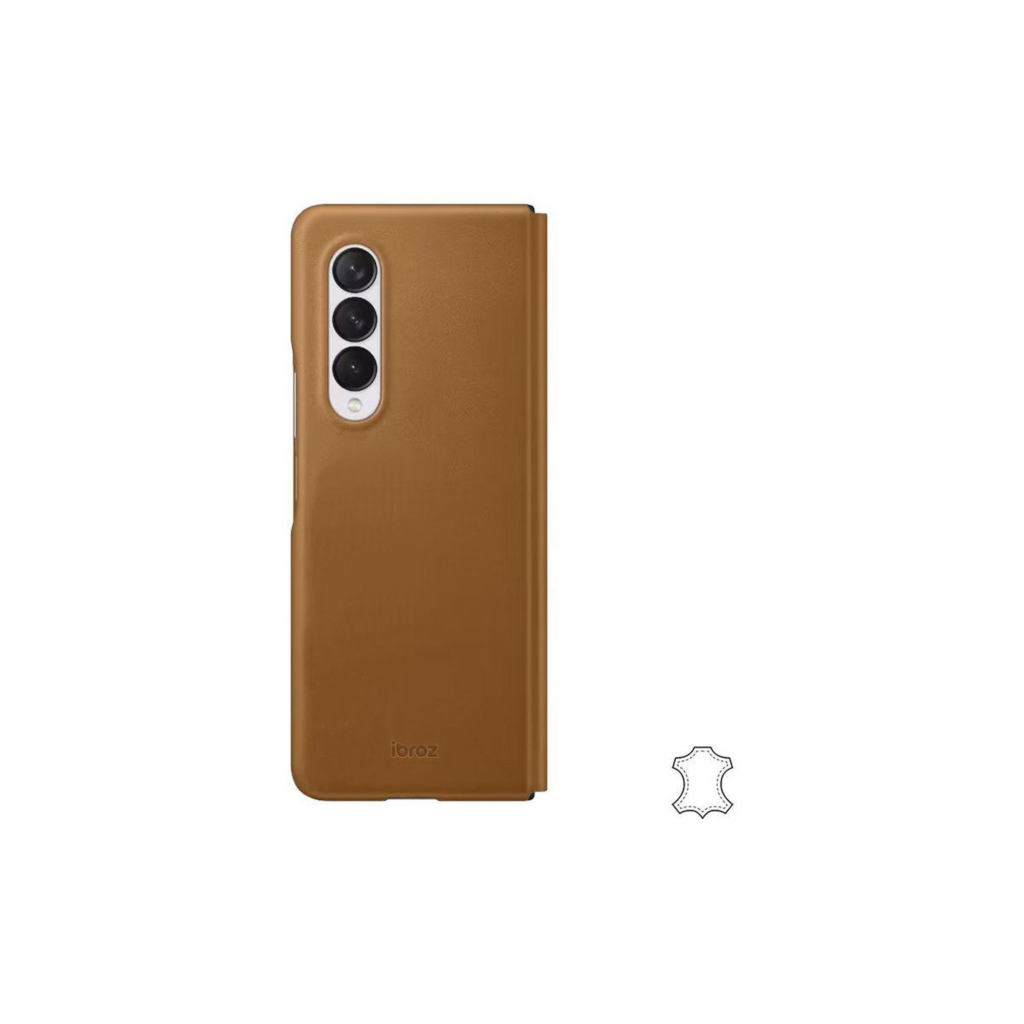 Voir la diapositive 2 : IBROZ Etui samsung z fold3 marron