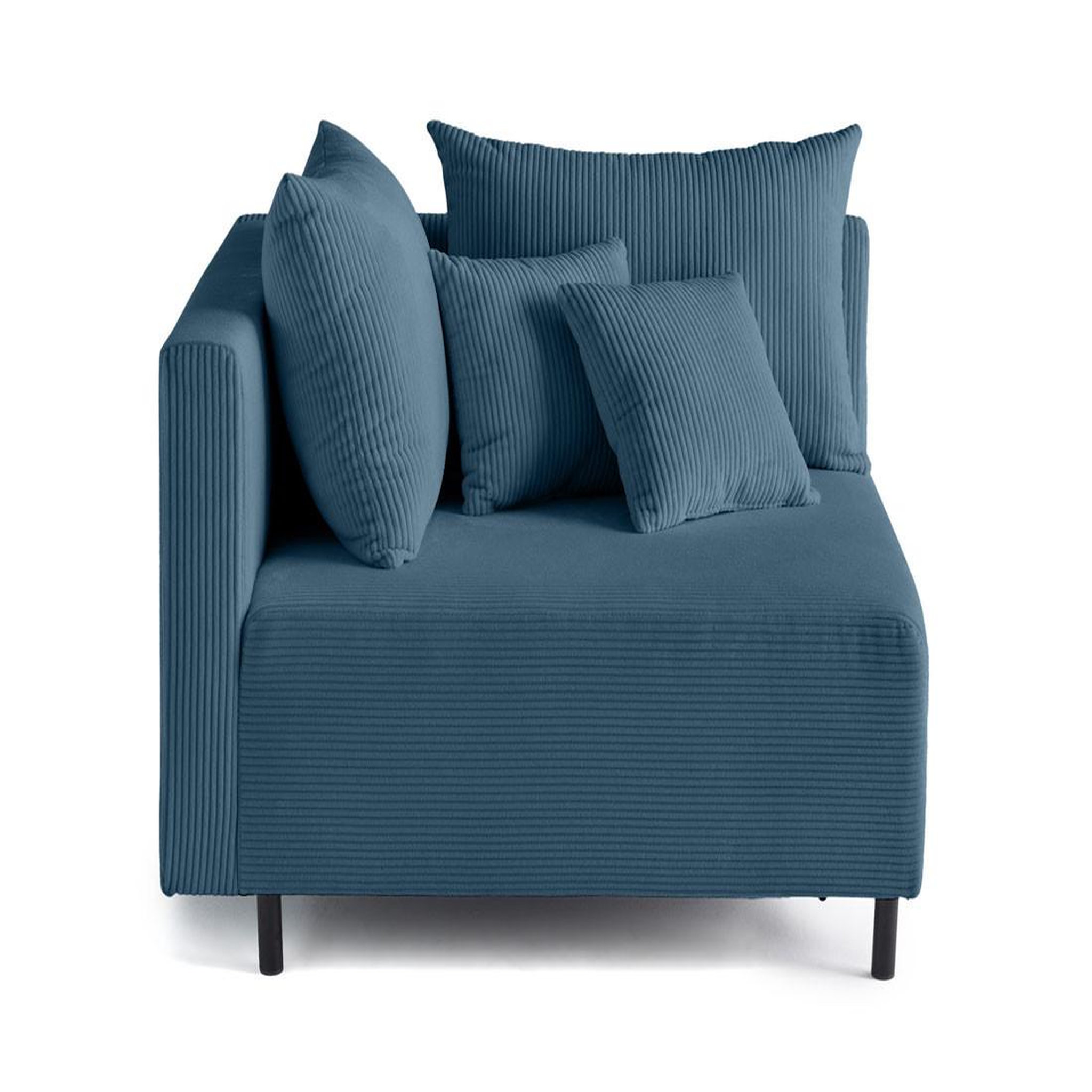 Voir la diapositive 3 : LISA DESIGN Edinburg - module d'assise d'angle gauche - en velours côtelé