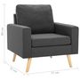 Voir la diapositive 6 : VIDAXL Fauteuil gris fonce tissu