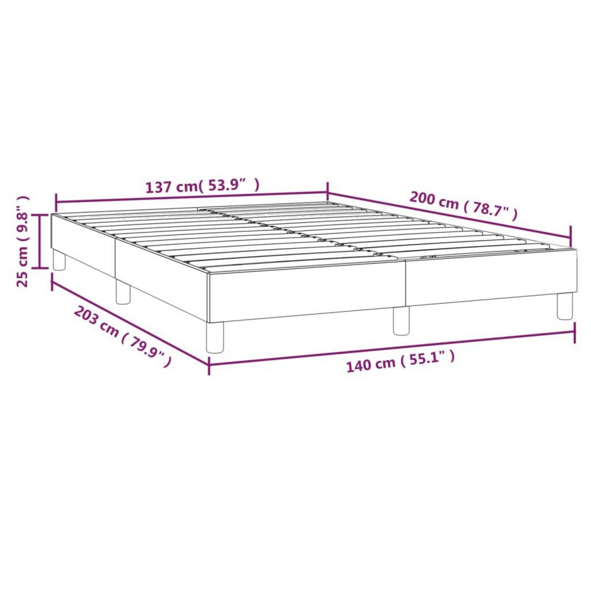 VIDAXL Cadre de lit sans matelas creme 140x200 cm tissu