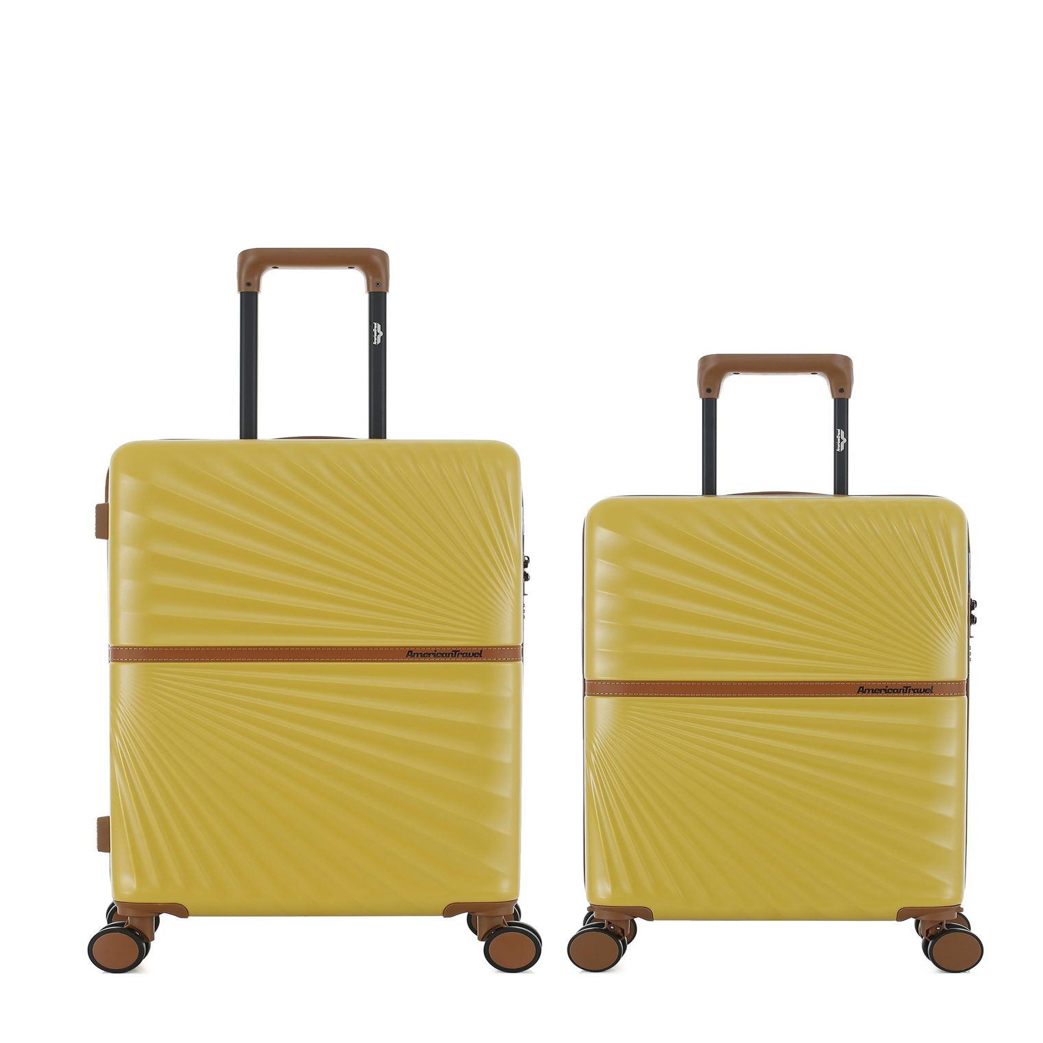 AMERICAN TRAVEL Lot de 2 Valises Rigides Taille Moyenne et Cabine OAKLAND