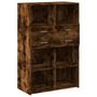 Voir la diapositive 2 : VIDAXL Buffet haut chene fume 80x42,5x124 cm bois d'ingenierie