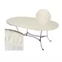 HABITABLE Sous-nappe protège table ovale Basic - Largeur 125 x Longueur 165 cm