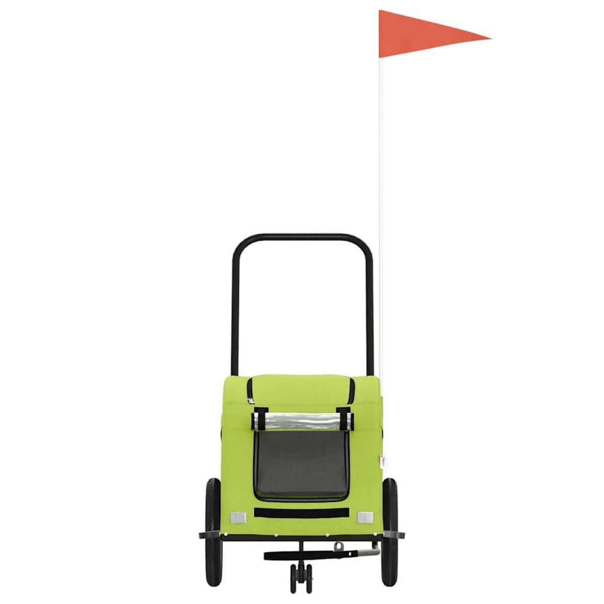 VIDAXL Remorque de velo pour animaux de compagnie vert