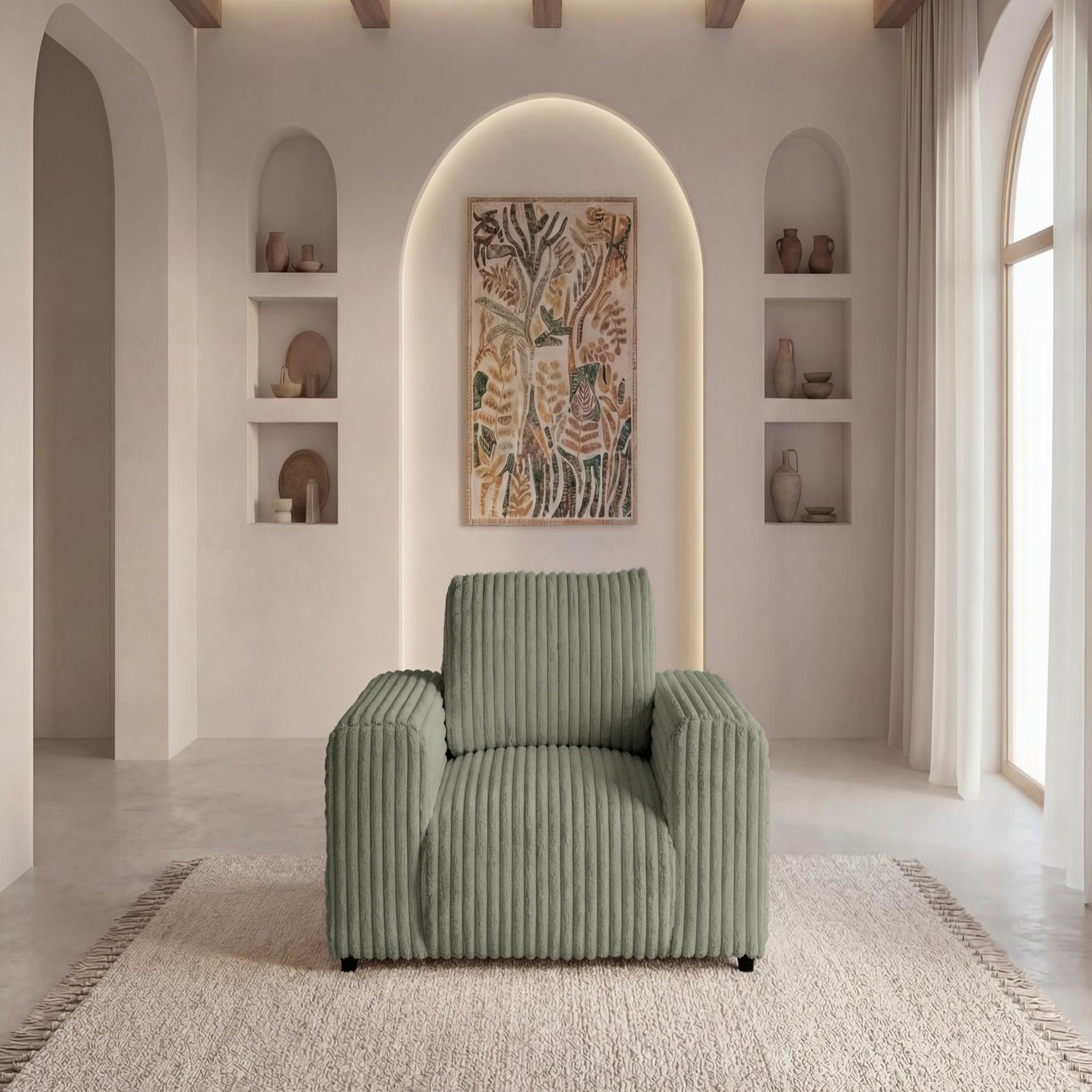Voir la diapositive 3 : CASANOVA PARIS Caisa - fauteuil en velours côtelé