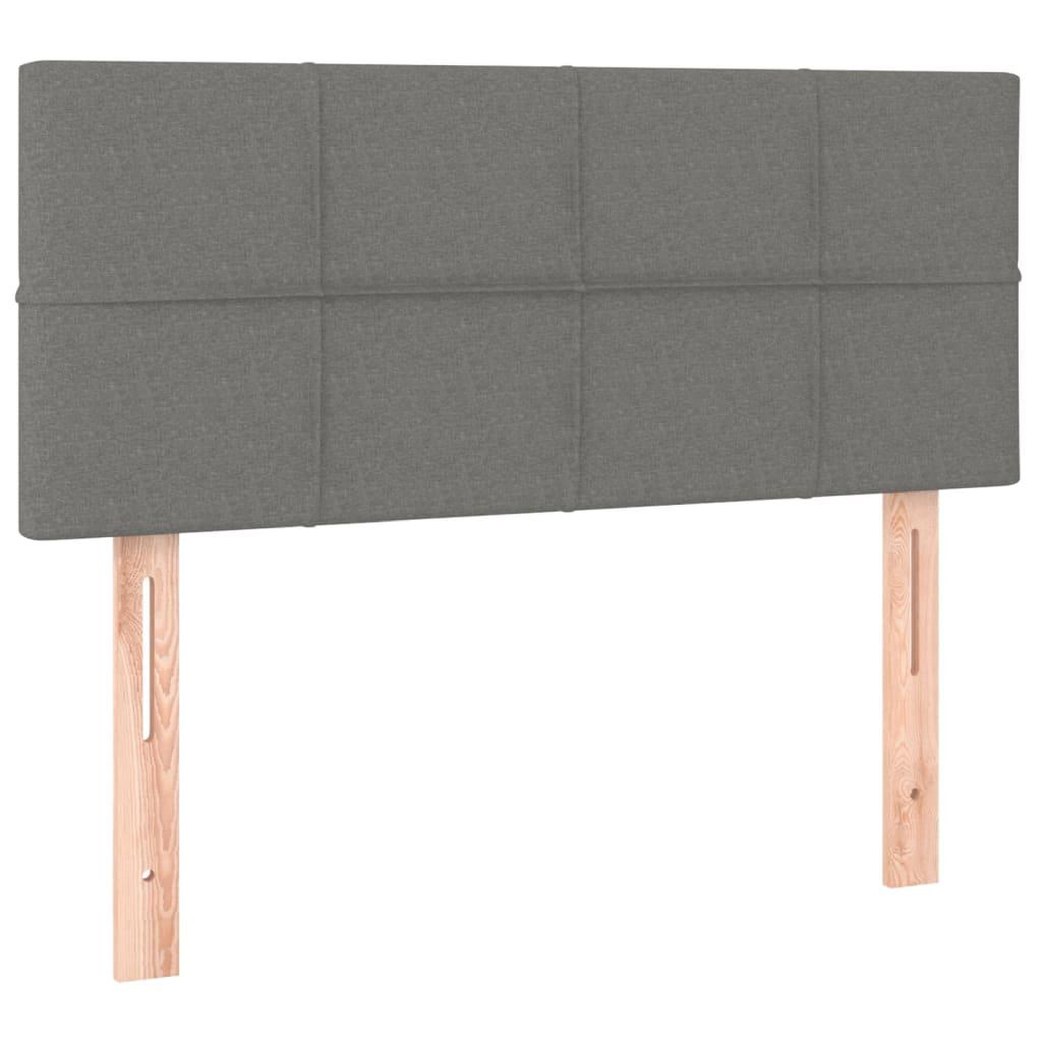 Voir la diapositive 4 : VIDAXL Tete de lit a LED Gris fonce 90x5x78/88 cm Tissu