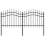 Voir la diapositive 2 : VIDAXL Cloture de jardin avec sommet de lance Noir 140 cm