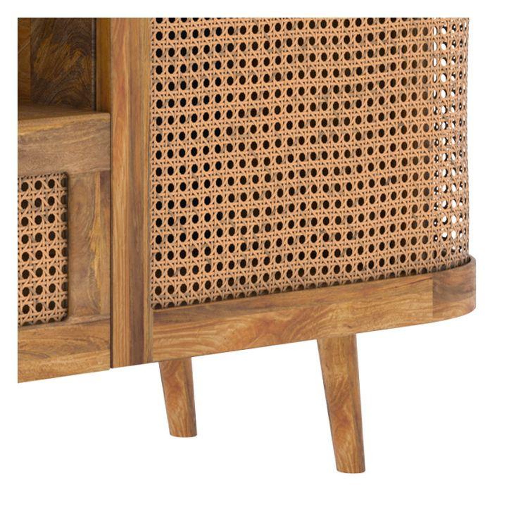 Voir la diapositive 6 : MAISON PAVANE Meuble tv en bois de manguier et cannage 145 cm-wava