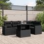 Voir la diapositive 1 : VIDAXL Salon de jardin 6 pcs avec coussins noir resine tressee