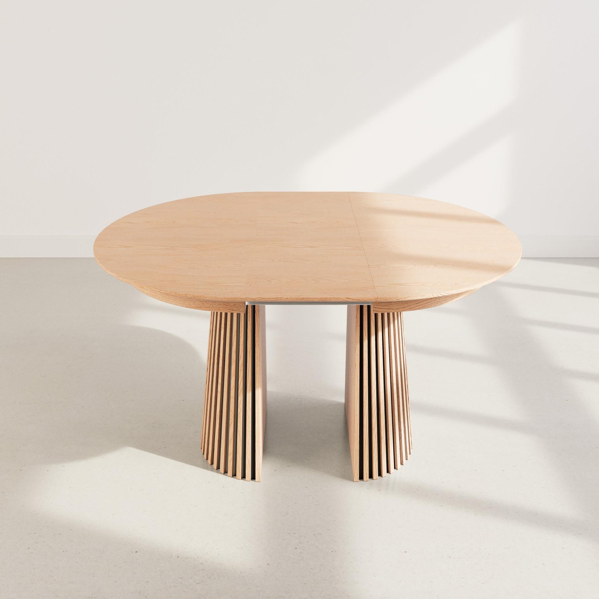 Voir la diapositive 6 : BEST MOBILIER Freya - table à manger ronde extensible - 6 à 10 personnes