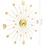 Voir la diapositive 6 : VIDAXL Horloge murale Metal 70 cm Dore