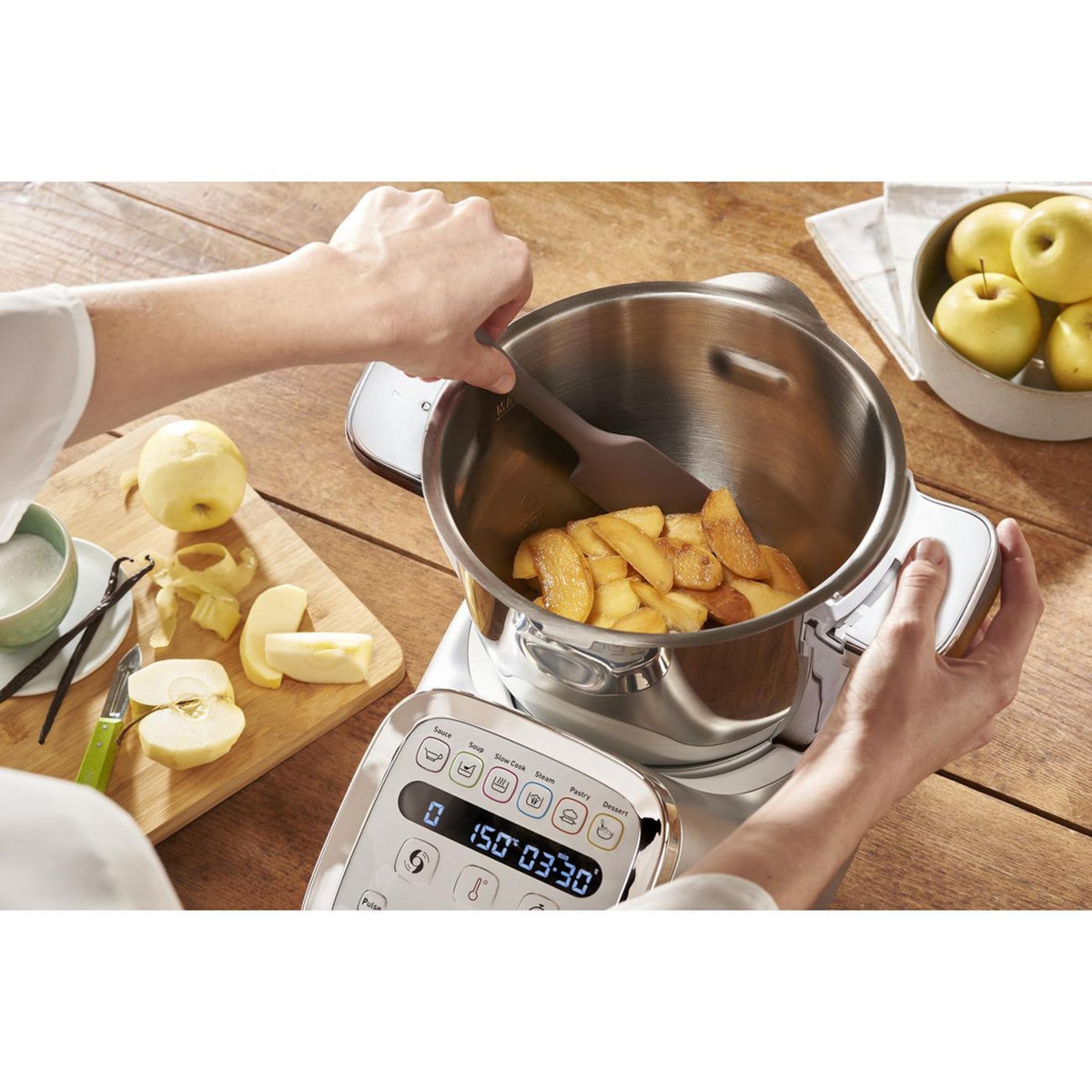 MOULINEX Robot cuiseur multifonctions 3l 1550w silver - hf807e10