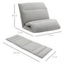 Voir la diapositive 3 : HOMCOM Fauteuil convertible fauteuil paresseux grand confort inclinaison dossier multipositions 90°-180° acier tissu gris clair