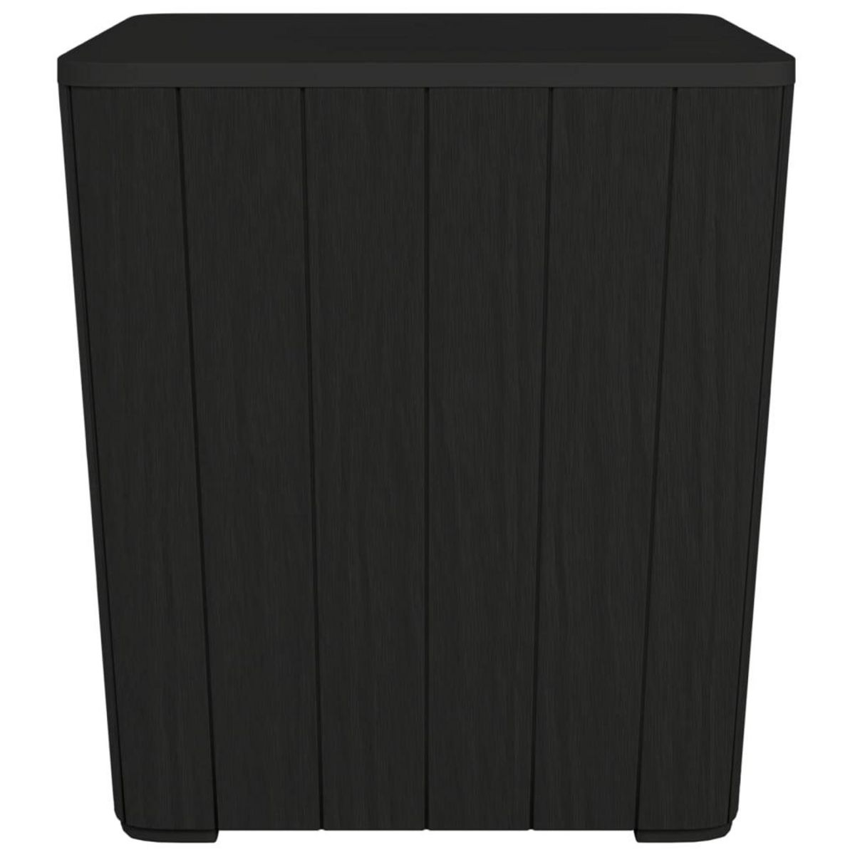 VIDAXL Table de jardin avec couvercle amovible noir polypropylene