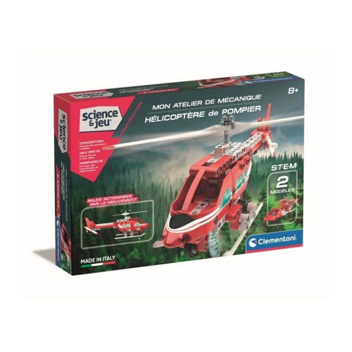 CLEMENTONI Jeu Clementoni - Hélicoptere de pompiers - 52626 - Des 8 ans