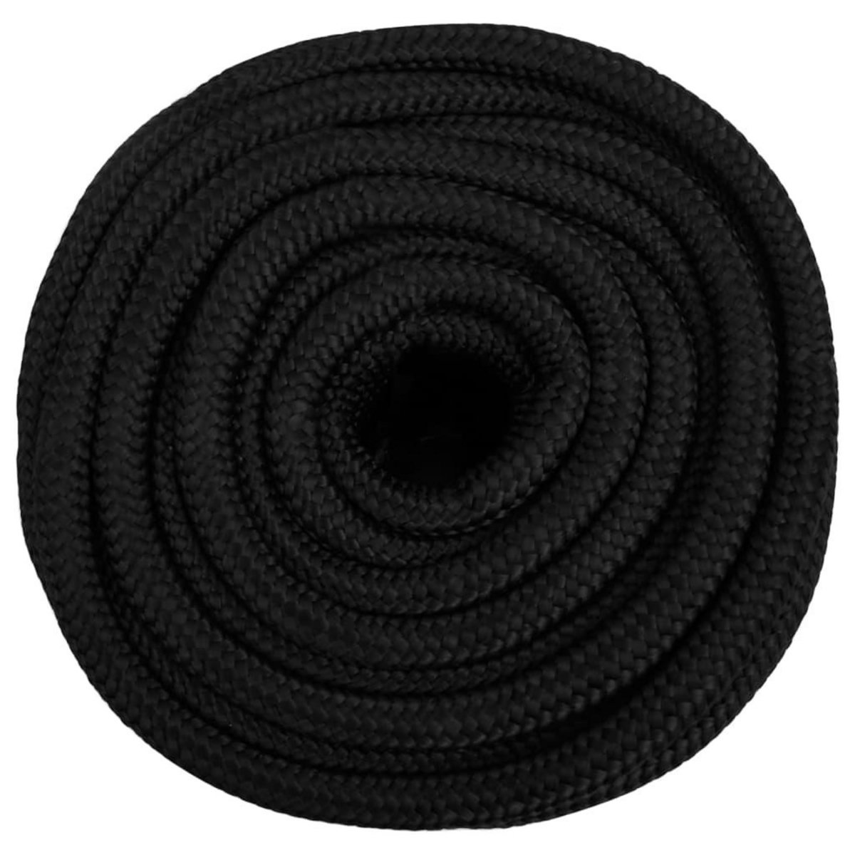 VIDAXL Corde de bateau Noir complet 16 mm 50 m Polypropylene